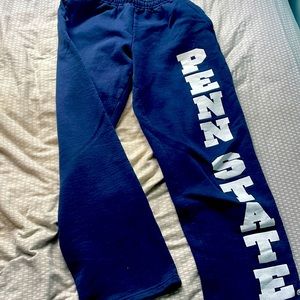 These are a small dark blue penn state sweat pants
